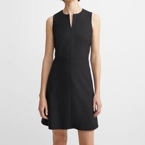 Theory Wool A Line Black Dress